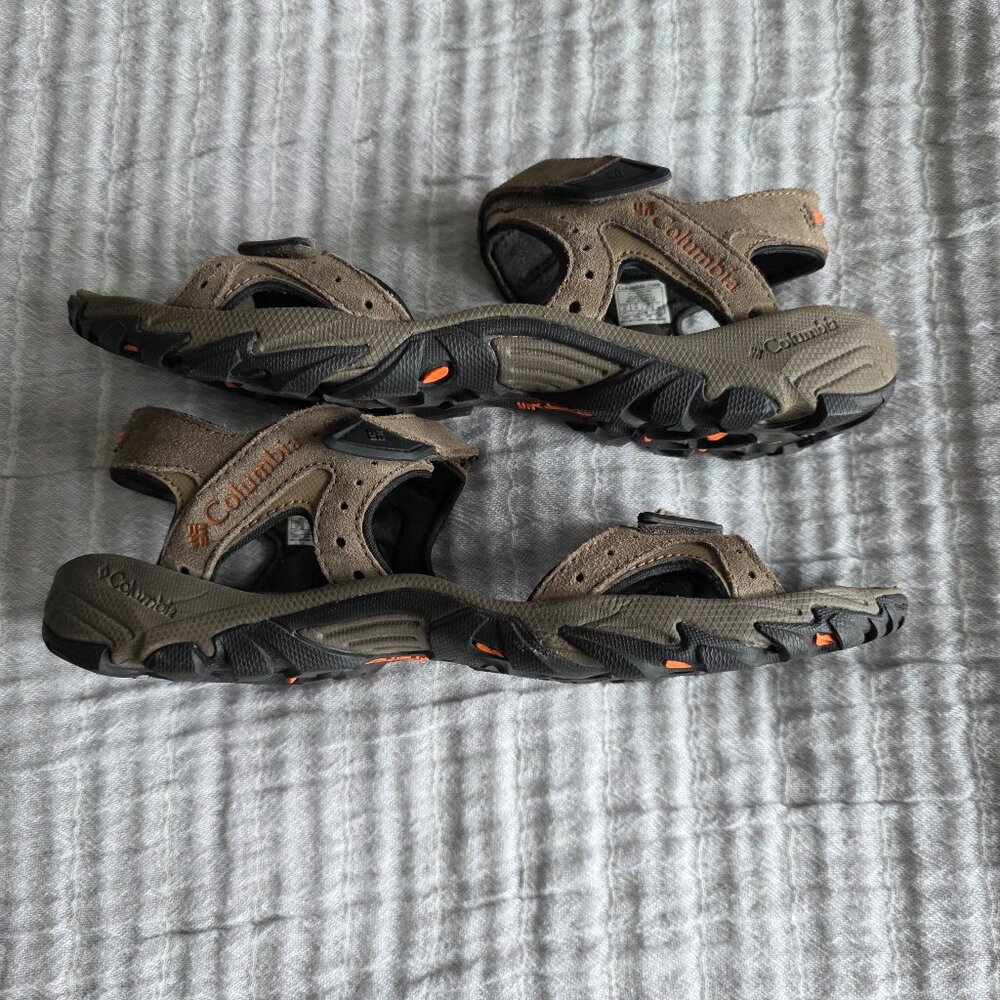 Columbia Hiking Sandals Men's Size 12 Gray Shoes Hook And Loop Omni Grip